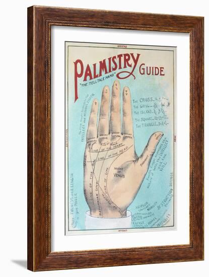 A Picture of Good Health - Vintage Palmistry Chart Lithograph-Lantern Press-Framed Art Print