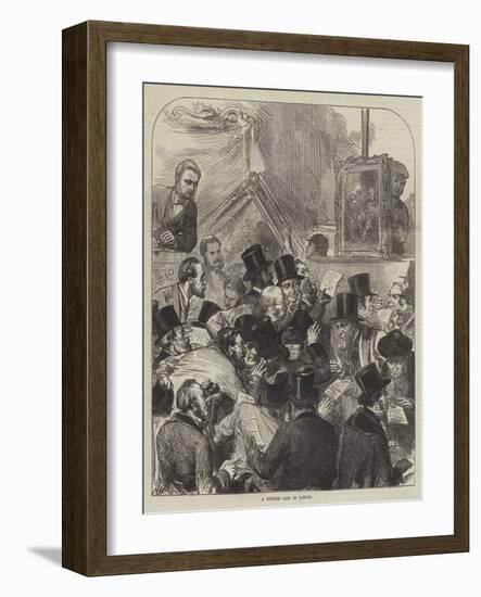 A Picture Sale in London-Arthur Hopkins-Framed Giclee Print