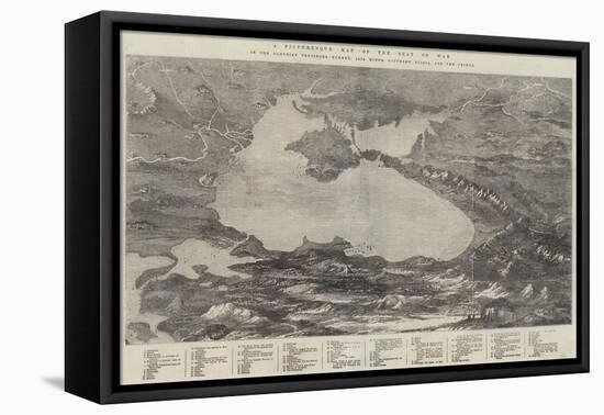 A Picturesque Map of the Seat of War-null-Framed Premier Image Canvas