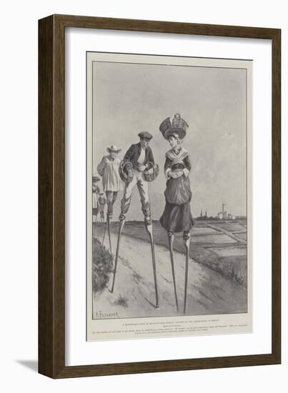 A Picturesque Scene in South-Western France, Peasants of the Landes Going to Market-Paul Frenzeny-Framed Giclee Print