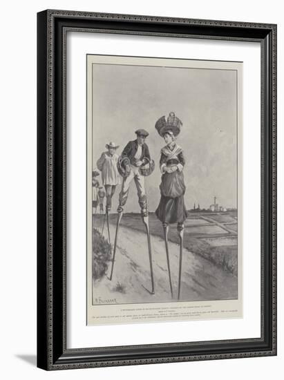 A Picturesque Scene in South-Western France, Peasants of the Landes Going to Market-Paul Frenzeny-Framed Giclee Print