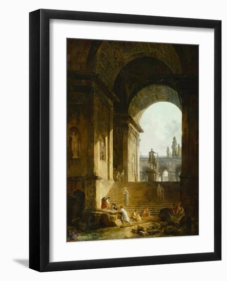 A Picturesque View of the Capitol in Rome-Hubert Robert-Framed Giclee Print