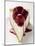 A Piece of Cheesecake with Cherry Sauce-null-Mounted Photographic Print