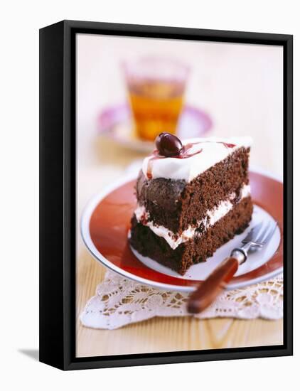 A Piece of Chocolate Cherry Cake-Nikolai Buroh-Framed Premier Image Canvas