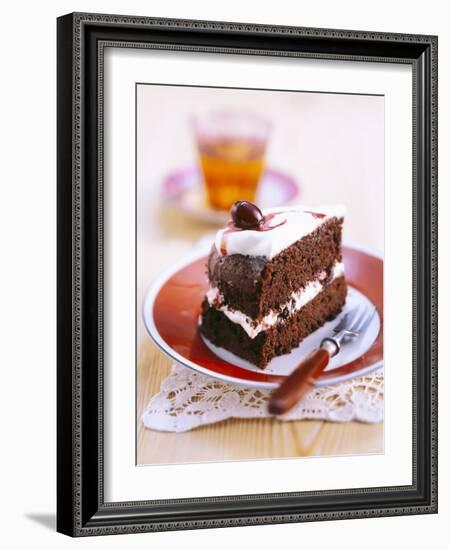 A Piece of Chocolate Cherry Cake-Nikolai Buroh-Framed Photographic Print