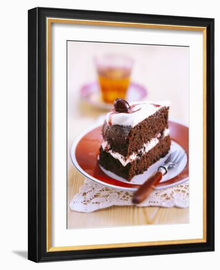 A Piece of Chocolate Cherry Cake-Nikolai Buroh-Framed Photographic Print