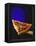 A Piece of Ham and Salami Pizza on Server-null-Framed Premier Image Canvas