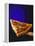 A Piece of Ham and Salami Pizza on Server-null-Framed Premier Image Canvas