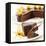 A Piece of Sacher Torte with Physalis-Frank Wieder-Framed Premier Image Canvas