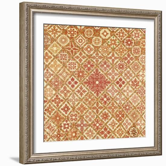 A Pieced and Appliqued Cotton Friendship Quilt Top, Springfield, Illinois, 1850-null-Framed Giclee Print