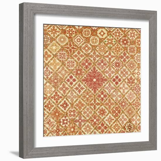 A Pieced and Appliqued Cotton Friendship Quilt Top, Springfield, Illinois, 1850-null-Framed Giclee Print