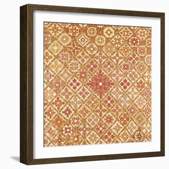 A Pieced and Appliqued Cotton Friendship Quilt Top, Springfield, Illinois, 1850-null-Framed Giclee Print