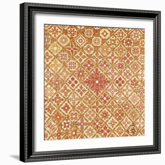 A Pieced and Appliqued Cotton Friendship Quilt Top, Springfield, Illinois, 1850-null-Framed Giclee Print