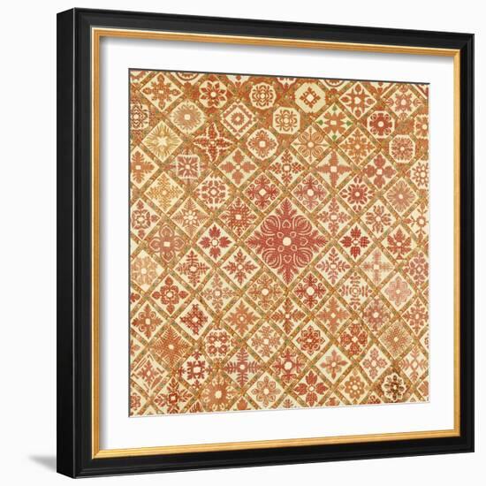 A Pieced and Appliqued Cotton Friendship Quilt Top, Springfield, Illinois, 1850-null-Framed Giclee Print