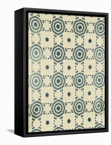 A Pieced and Appliqued Cotton Quilted Coverlet, American, Mid 19th Century-null-Framed Premier Image Canvas