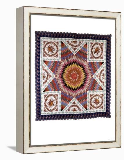 A Pieced and Appliqued Friendship Quilt, South Carolina, circa 1850-null-Framed Premier Image Canvas
