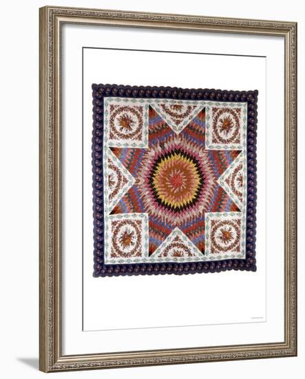 A Pieced and Appliqued Friendship Quilt, South Carolina, circa 1850-null-Framed Giclee Print