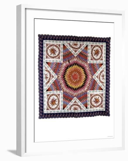 A Pieced and Appliqued Friendship Quilt, South Carolina, circa 1850-null-Framed Giclee Print