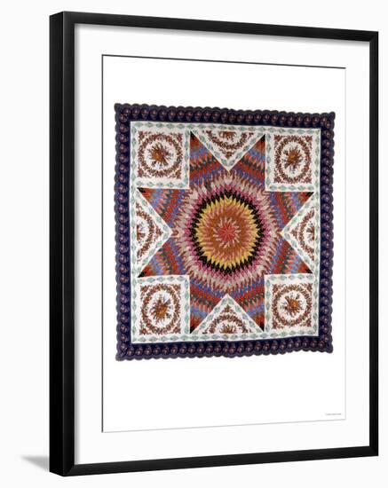 A Pieced and Appliqued Friendship Quilt, South Carolina, circa 1850-null-Framed Giclee Print