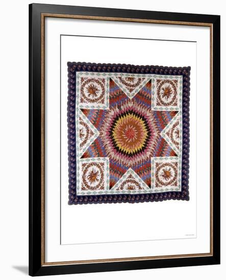 A Pieced and Appliqued Friendship Quilt, South Carolina, circa 1850-null-Framed Giclee Print