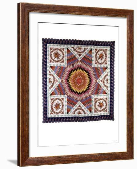 A Pieced and Appliqued Friendship Quilt, South Carolina, circa 1850-null-Framed Giclee Print