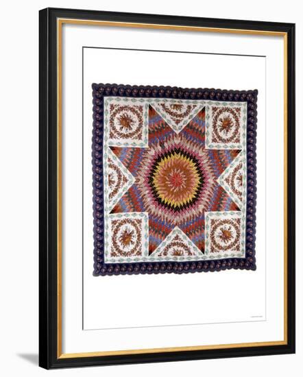 A Pieced and Appliqued Friendship Quilt, South Carolina, circa 1850-null-Framed Giclee Print