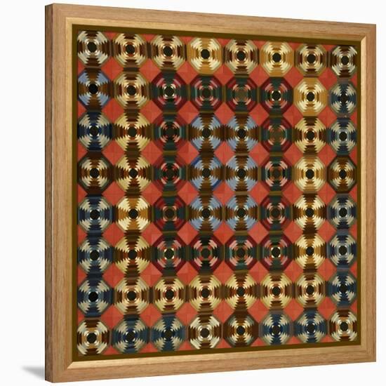 A Pieced Cotton and Flannel Coverlet, Pennsylvania, circa 1900-null-Framed Premier Image Canvas