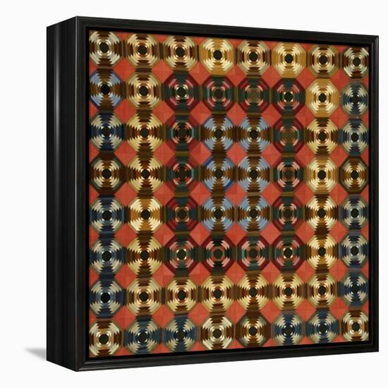 A Pieced Cotton and Flannel Coverlet, Pennsylvania, circa 1900-null-Framed Premier Image Canvas