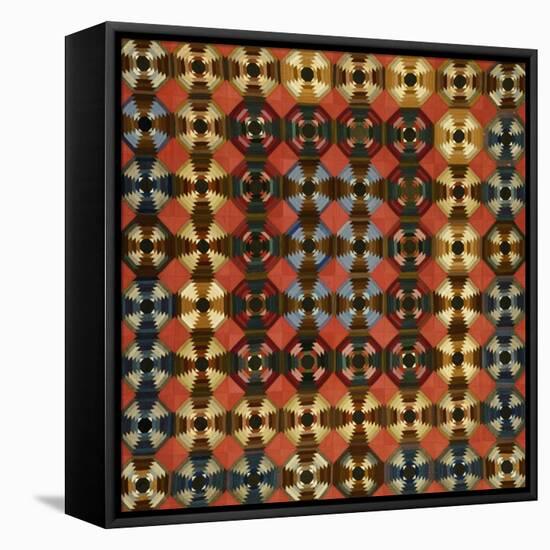 A Pieced Cotton and Flannel Coverlet, Pennsylvania, circa 1900-null-Framed Premier Image Canvas