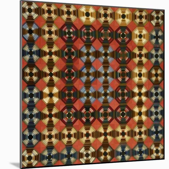 A Pieced Cotton and Flannel Coverlet, Pennsylvania, circa 1900-null-Mounted Giclee Print