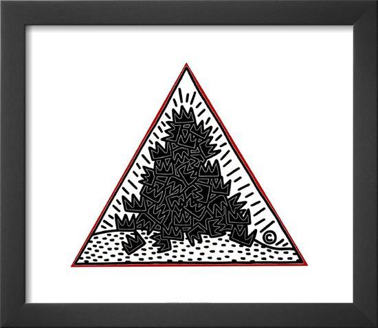 A Pile of Crowns for Jean-Michel Basquiat, 1988-Keith Haring-Framed Art Print