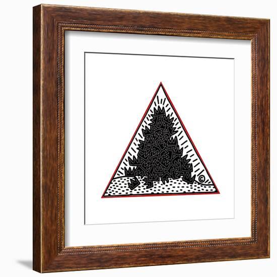 A Pile of Crowns for Jean-Michel Basquiat, 1988-Keith Haring-Framed Giclee Print