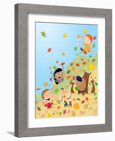 A Pile of Leaves - Turtle-Rob McClurkan-Framed Giclee Print