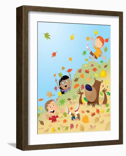 A Pile of Leaves - Turtle-Rob McClurkan-Framed Giclee Print