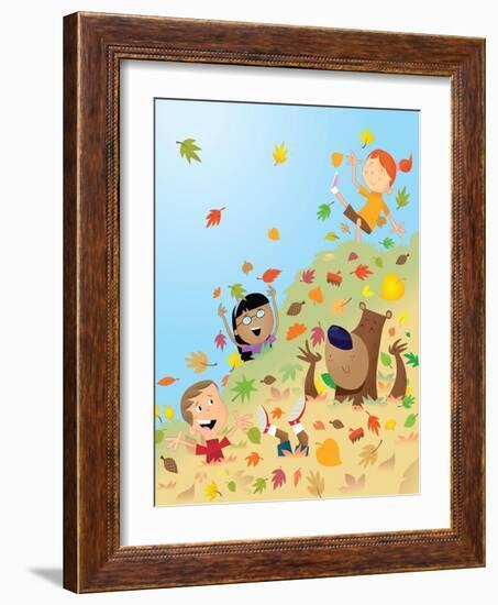 A Pile of Leaves - Turtle-Rob McClurkan-Framed Giclee Print