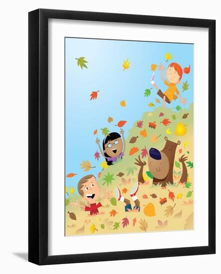 A Pile of Leaves - Turtle-Rob McClurkan-Framed Giclee Print