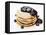 A Pile of Pancakes with Blueberry Sauce and Maple Syrup-Gerrit Buntrock-Framed Premier Image Canvas