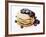 A Pile of Pancakes with Blueberry Sauce and Maple Syrup-Gerrit Buntrock-Framed Photographic Print