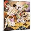A Pillow Fight, Illustration from 'Peter Pan' by J.M. Barrie-Nadir Quinto-Mounted Giclee Print