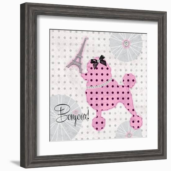 A Pink Poodle Kind of Day-Miyo Amori-Framed Art Print