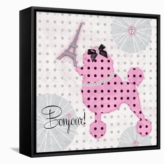A Pink Poodle Kind of Day-Miyo Amori-Framed Stretched Canvas