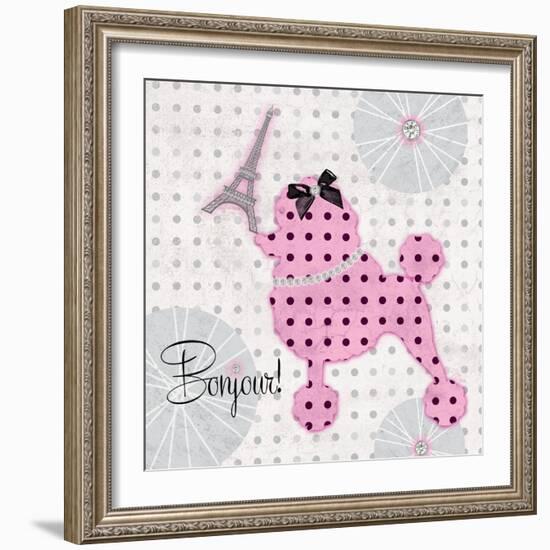 A Pink Poodle Kind of Day-Miyo Amori-Framed Art Print