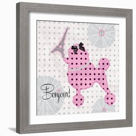 A Pink Poodle Kind of Day-Miyo Amori-Framed Art Print