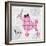 A Pink Poodle Kind of Day-Miyo Amori-Framed Art Print