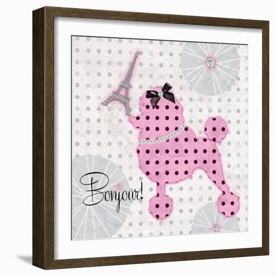 A Pink Poodle Kind of Day-Miyo Amori-Framed Art Print