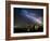 A Pink Tractor (With a Breast-Cancer Awareness Ribbon) Sits Beneath the Milky Way in a Tulip Field-Ben Coffman-Framed Photographic Print