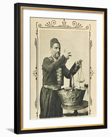 A Pistachio Nut Seller from Izmir (Smyrna), Turkey-null-Framed Photographic Print