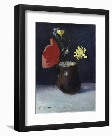 A Pitcher of Flowers-Odilon Redon-Framed Giclee Print