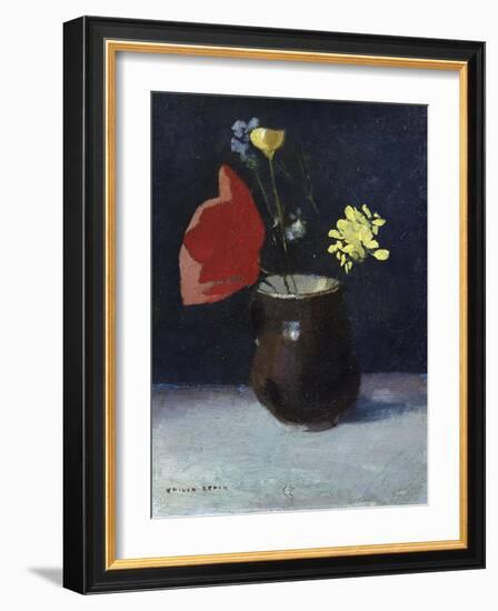 A Pitcher of Flowers-Odilon Redon-Framed Giclee Print