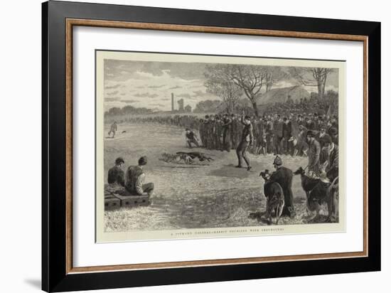 A Pitman's Holiday, Rabbit Coursing with Greyhounds-null-Framed Giclee Print
